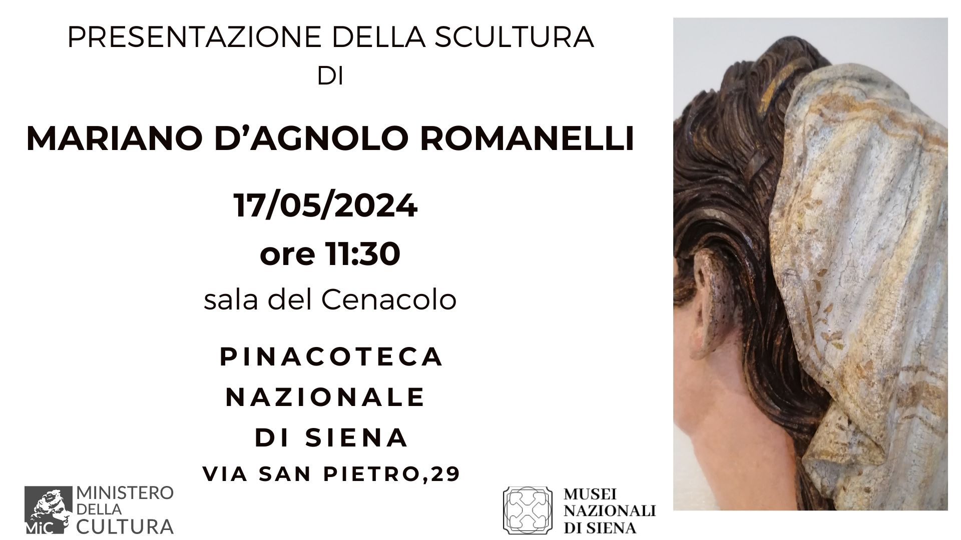 Presentazione della scultura di Mariano d’Agnolo Romanelli